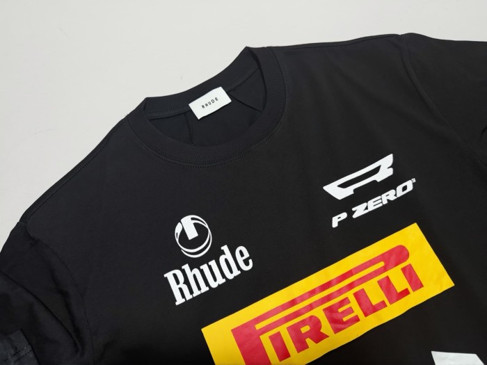 Multi Racing Sponsor Badge Big USA Flag World Champions Text Blank Back Tee 2 colors 29311380
