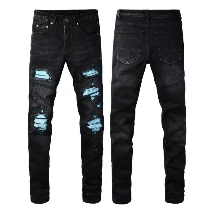 [50% Off]Multi Craft Camo Bandage Patch Splash Paint Gradient Bleach Slim Stretch Wash Slim Stretch Denim Jeans 22 colors 29314265