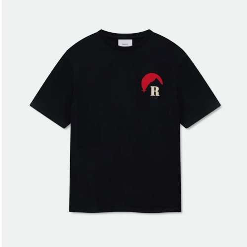 Red Sunset Mountain R Logo Front Large Framed Mountain Canoe Sunset Landscape Back Print Tee 2 colors 29310944