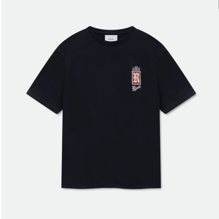 Tiny Crown Red R Badge Back Oversized Cigar Label Script Print Tee 2 colors 29310948