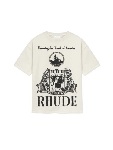 Laurel Wreath Frame Antique Portrait  Honoring the Youth of America  Script Print Tee 29311383
