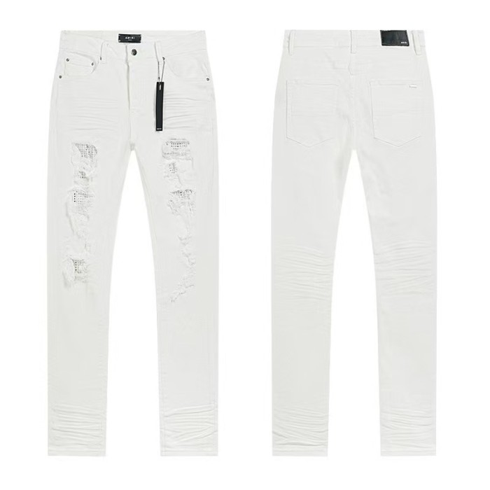 Multi Color Splash Paint Star Logo Letter Embroidery Washed Ripped Skinny Stretch Denim Jeans 14 colors 29313208