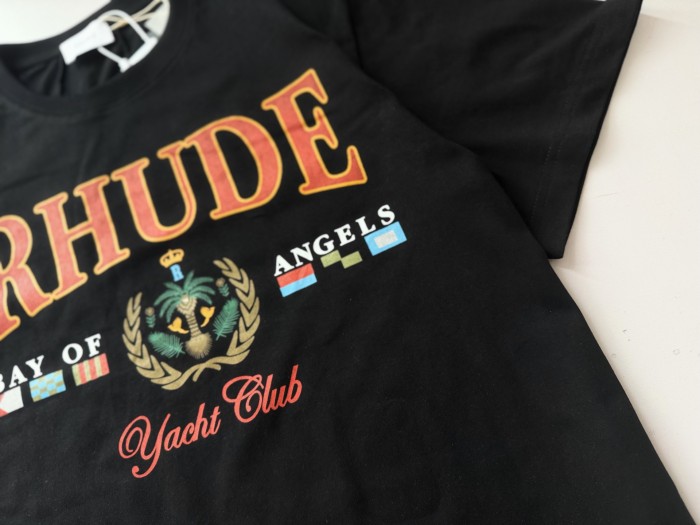 Nautical Style With  Bay Of Angels Yacht Club  Letter Badge Graphic On Front Tee 29311404
