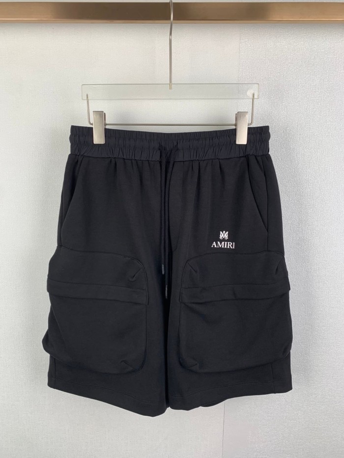 1:1 quality version Dual Cargo Pocket Mini Monogram Embroidery Elastic Waist Oversized Knee Length Sweat Shorts  29310928