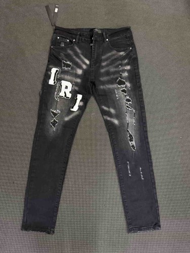 New Spring Autumn Black Slim Flare Ripped Patch Streetwear Jeans 29310922