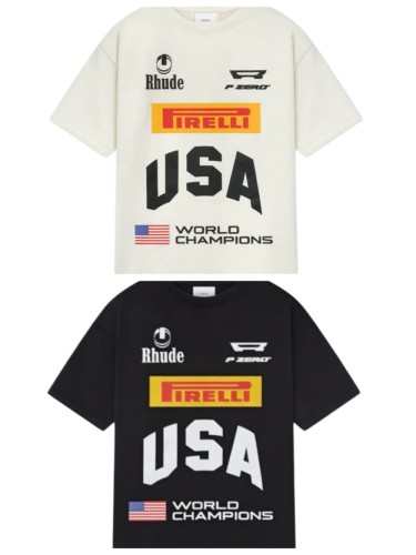 Multi Racing Sponsor Badge Big USA Flag World Champions Text Blank Back Tee 2 colors 29311380