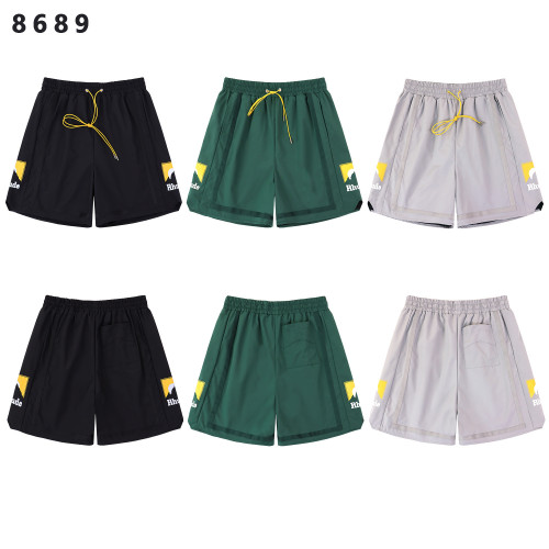 Yellow Frame Mountain Sunset Mini Logo Side Vertical Stripe Elastic Drawstring Waist Athletic Shorts 3 colors 29311565