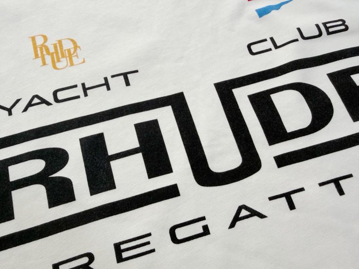 Yacht Club Regatta Layer Text Mini Sail Flag Logo Blank Back Tee 29311378