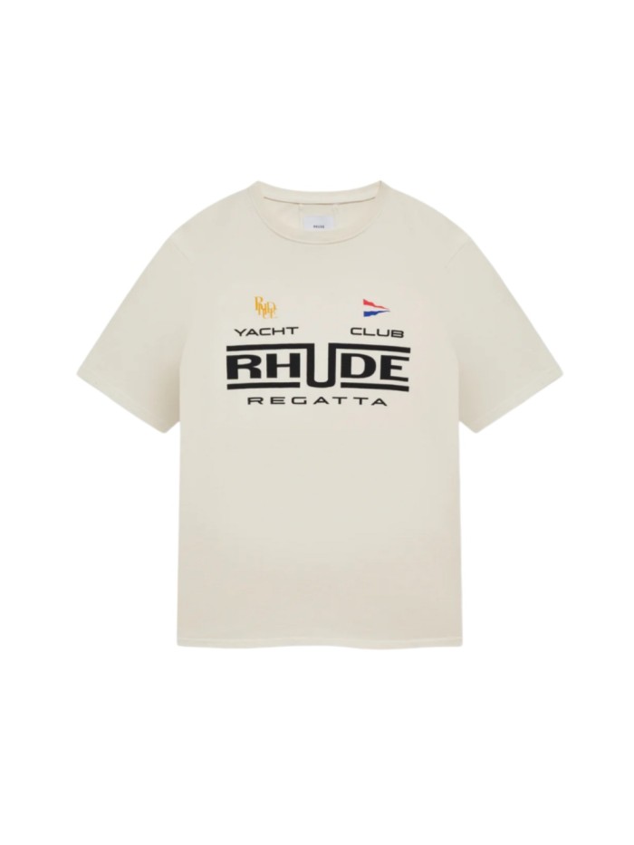 Yacht Club Regatta Layer Text Mini Sail Flag Logo Blank Back Tee 29311378