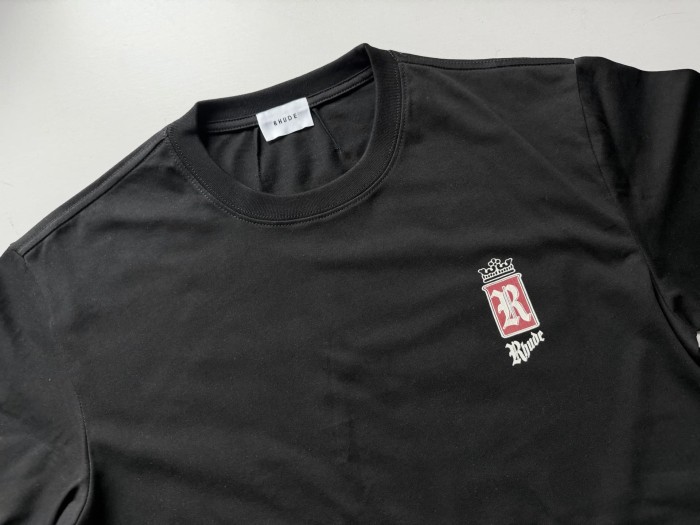 Tiny Crown Red R Badge Back Oversized Cigar Label Script Print Tee 2 colors 29310948