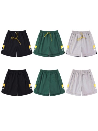 Yellow Frame Mountain Sunset Mini Logo Side Vertical Stripe Elastic Drawstring Waist Athletic Shorts 3 colors 29311565