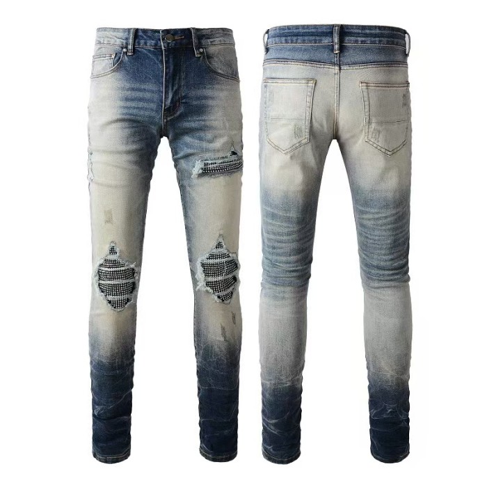 [50% Off]Multi Craft Camo Bandage Patch Splash Paint Gradient Bleach Slim Stretch Wash Slim Stretch Denim Jeans 22 colors 29314265