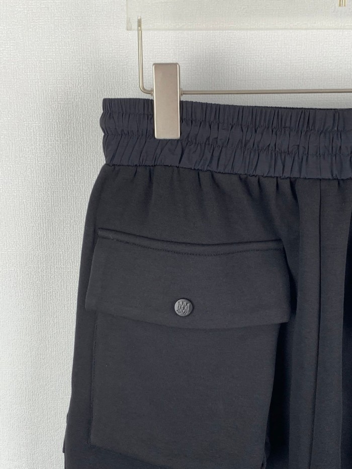 1:1 quality version Dual Cargo Pocket Mini Monogram Embroidery Elastic Waist Oversized Knee Length Sweat Shorts  29310928