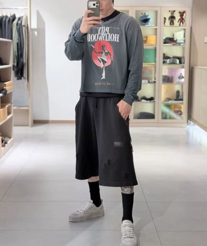 [Big & Tall for weights up to 260 lbs]1:1 quality version Blake Print Washed Long Sleeve Tee 29319596