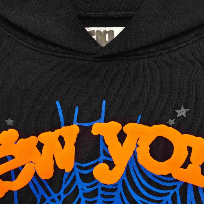 [Big & Tall for weights up to 220 lbs]1:1 quality version Orange New York Blue Mesh Print Hoodie & Pants Set 29319552