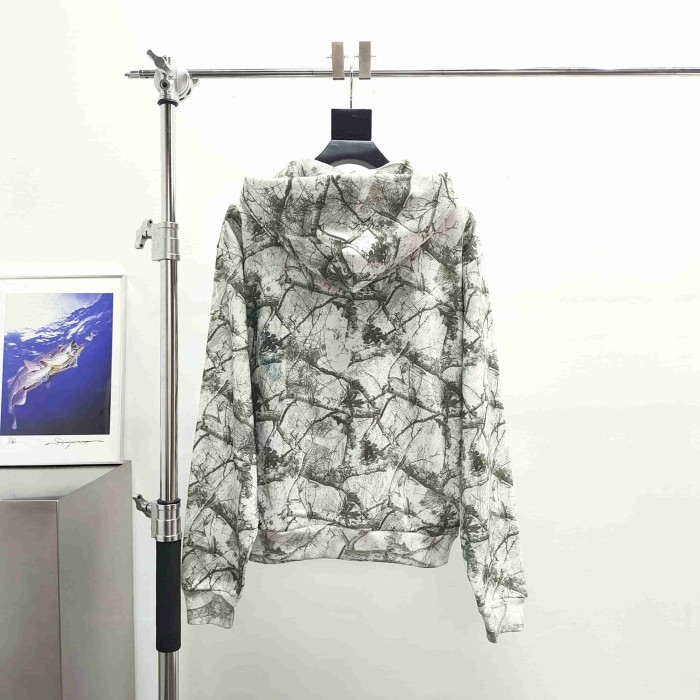[Big & Tall for weights up to 220 lbs]1:1 quality version Orange Letter Jungle Floral Zip Hoodie & Shorts Set 29319551