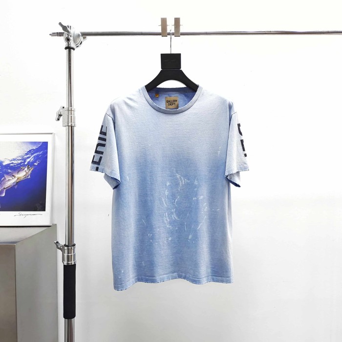 [Big & Tall for weights up to 260 lbs]1:1 quality version Vertical Letter Spray Print Washed Tee 2 colors 29319570