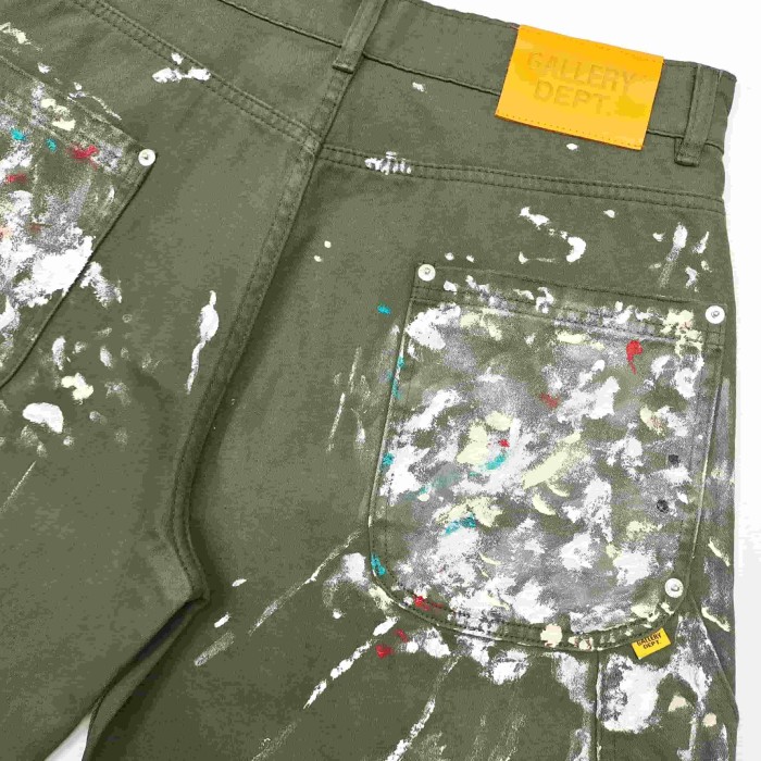 [Big & Tall for weights up to 260 lbs]1:1 quality version Full Paint Splatter Dark Green Shorts 29319572