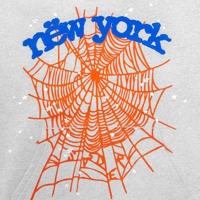 [Big & Tall for weights up to 220 lbs]1:1 quality version Blue New York Orange Mesh Print Hoodie & Pants Set 29319553