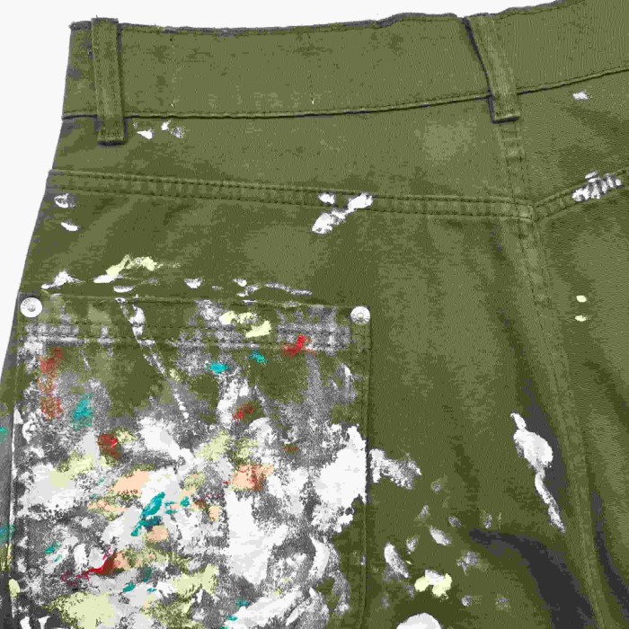 [Big & Tall for weights up to 260 lbs]1:1 quality version Full Paint Splatter Dark Green Shorts 29319572