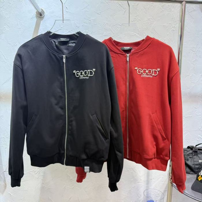 Pearl Logo Embroidery Baseball Collar Zip Jacket 2 colors 29319482