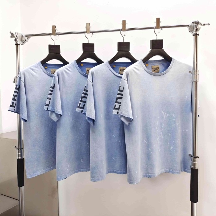 [Big & Tall for weights up to 260 lbs]1:1 quality version Vertical Letter Spray Print Washed Tee 2 colors 29319570