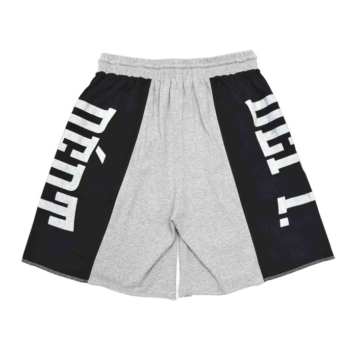[Big & Tall for weights up to 260 lbs]1:1 quality version Left Right White Letter Grey Black Spliced Shorts 29319571
