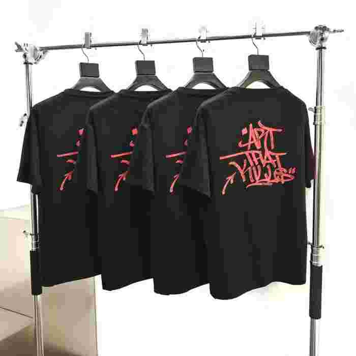 [Big & Tall for weights up to 260 lbs]1:1 quality version Floppy Disk Print Black Tee 29319567