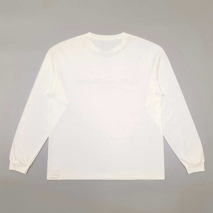 [Big & Tall for weights up to 260 lbs]1:1 quality version Flocked French Text Print Long Sleeve Tee 2 colors 29319568