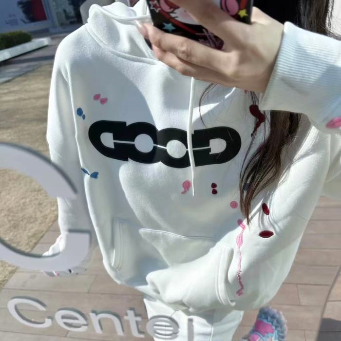 Colorful Candy Embroidery Splash Ink Hoodie 2 colors 29319476