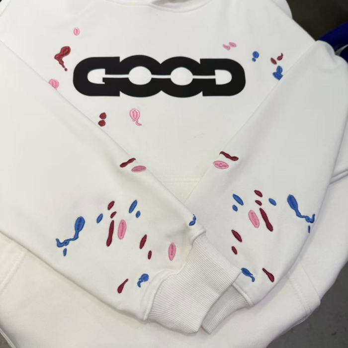 Colorful Candy Embroidery Splash Ink Hoodie 2 colors 29319476