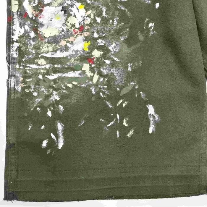 [Big & Tall for weights up to 260 lbs]1:1 quality version Full Paint Splatter Dark Green Shorts 29319572