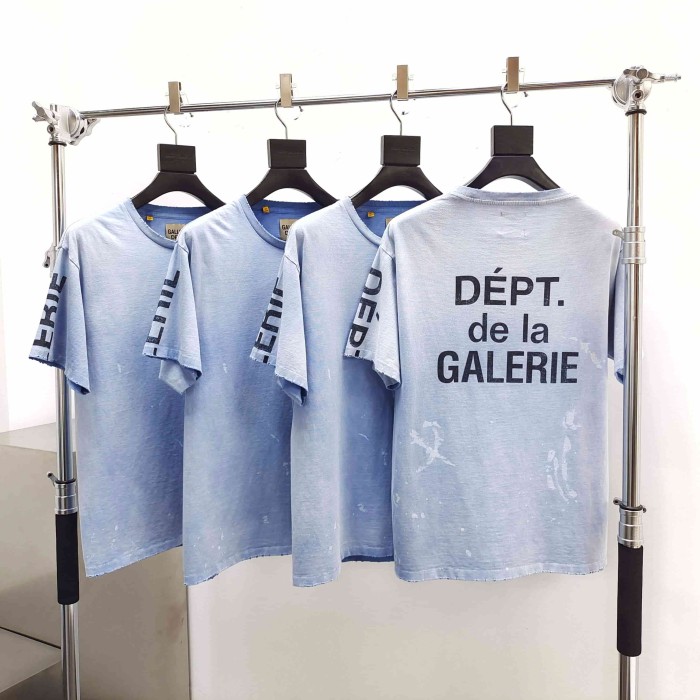 [Big & Tall for weights up to 260 lbs]1:1 quality version Vertical Letter Spray Print Washed Tee 2 colors 29319570