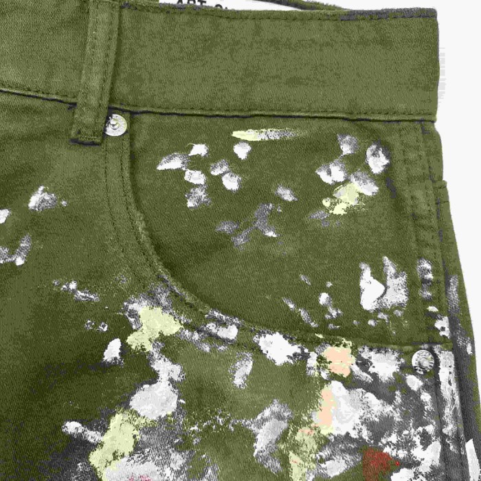 [Big & Tall for weights up to 260 lbs]1:1 quality version Full Paint Splatter Dark Green Shorts 29319572