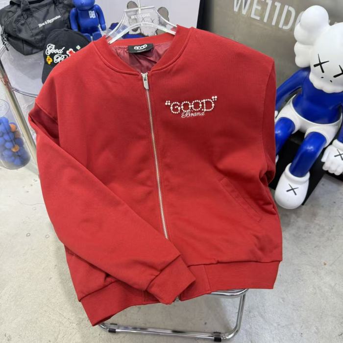 Pearl Logo Embroidery Baseball Collar Zip Jacket 2 colors 29319482