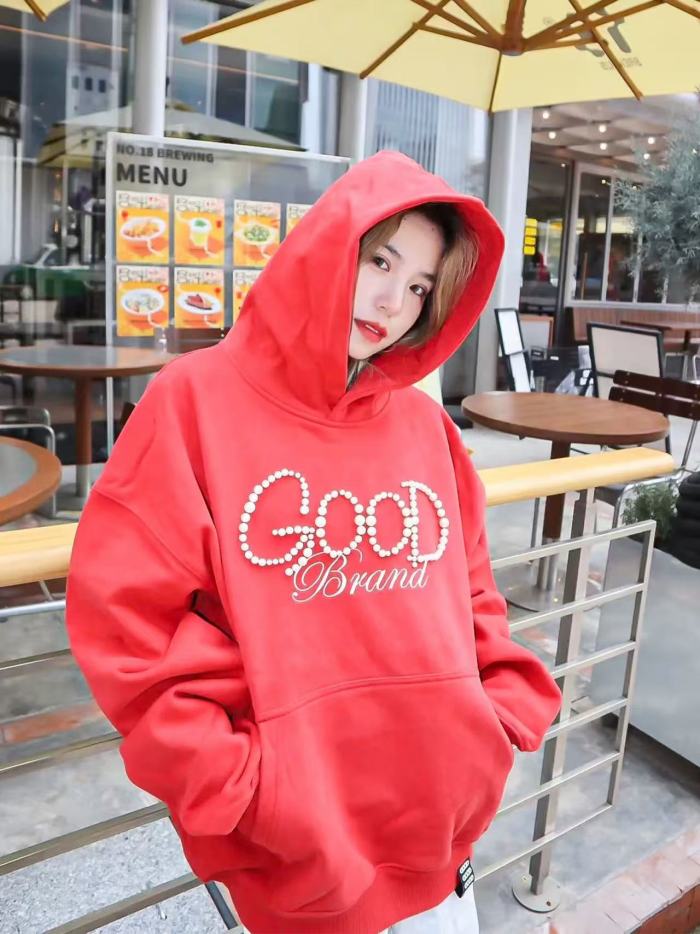 New Year Limited Pearl Logo Embroidery Hoodie 29319480