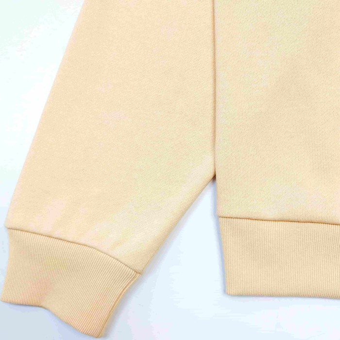 [Big & Tall for weights up to 220 lbs]1:1 quality version Mixed Rhinestone Letter Beige Zip Hoodie & Pants Set 29319554