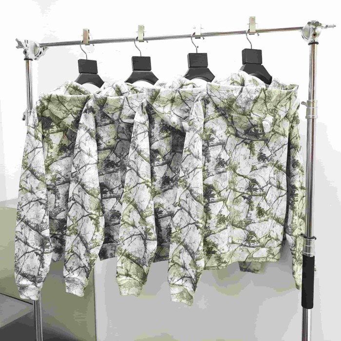[Big & Tall for weights up to 220 lbs]1:1 quality version Orange Letter Jungle Floral Zip Hoodie & Shorts Set 29319551