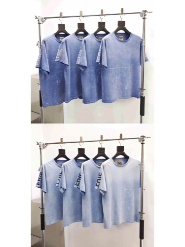 [Big & Tall for weights up to 260 lbs]1:1 quality version Vertical Letter Spray Print Washed Tee 2 colors 29319570