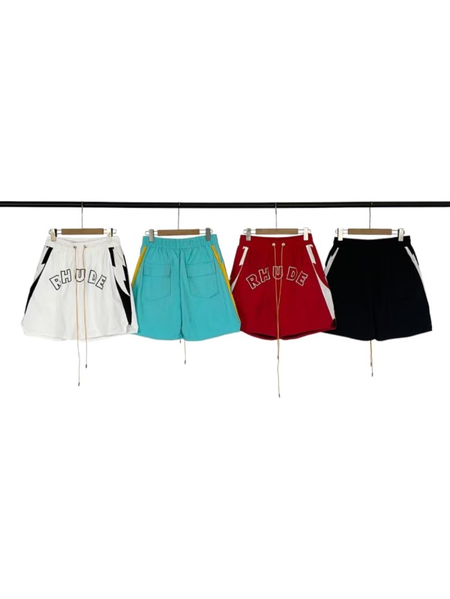 Letter Embroidery Color Block Casual Unisex American High Street Beach Sports Shorts 4 colors 29315534