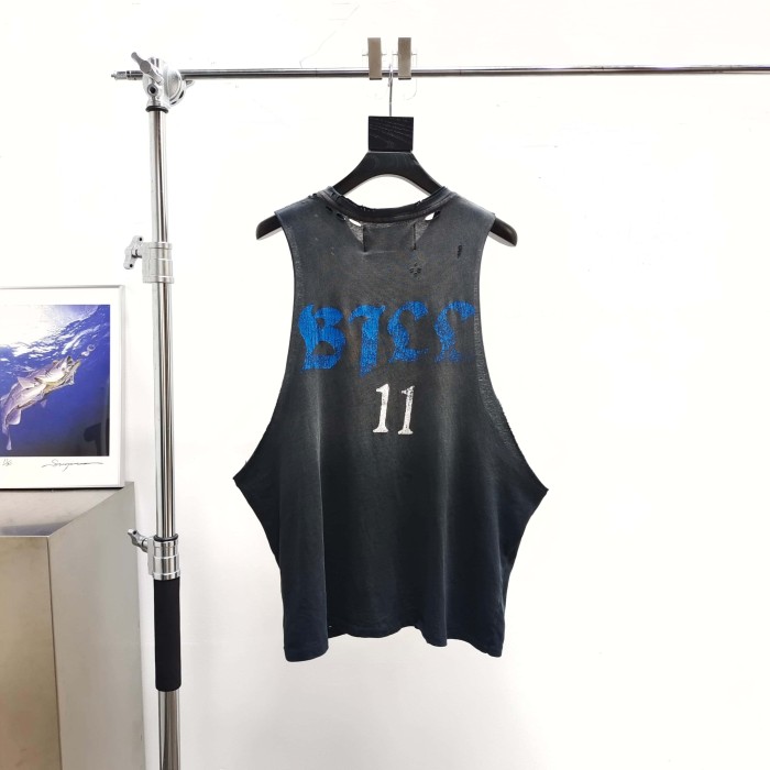 [Big & Tall for weights up to 260 lbs]1:1 quality version Thriller Night Print Washed Vest 29319593
