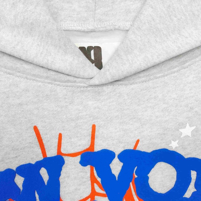 [Big & Tall for weights up to 220 lbs]1:1 quality version Blue New York Orange Mesh Print Hoodie & Pants Set 29319553