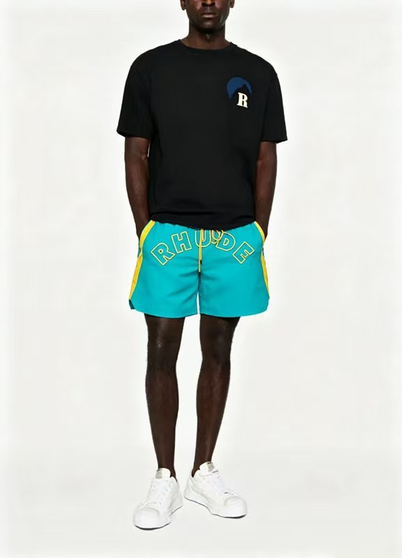 Letter Embroidery Color Block Casual Unisex American High Street Beach Sports Shorts 4 colors 29315534