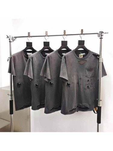 [Big & Tall for weights up to 260 lbs]1:1 quality version Patch Ripped Pocket Print Washed Tee 29319569