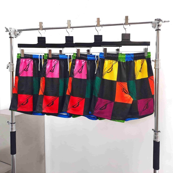 [Big & Tall for weights up to 260 lbs]1:1 quality version Color Black Plaid Mesh Shorts 29319573