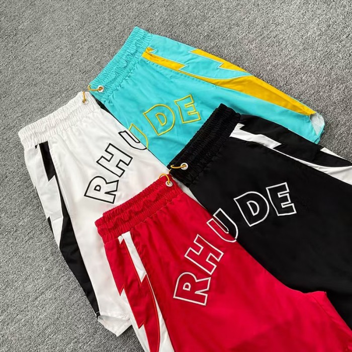 Letter Embroidery Color Block Casual Unisex American High Street Beach Sports Shorts 4 colors 29315534