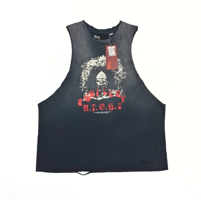 [Big & Tall for weights up to 260 lbs]1:1 quality version Thriller Night Print Washed Vest 29319593