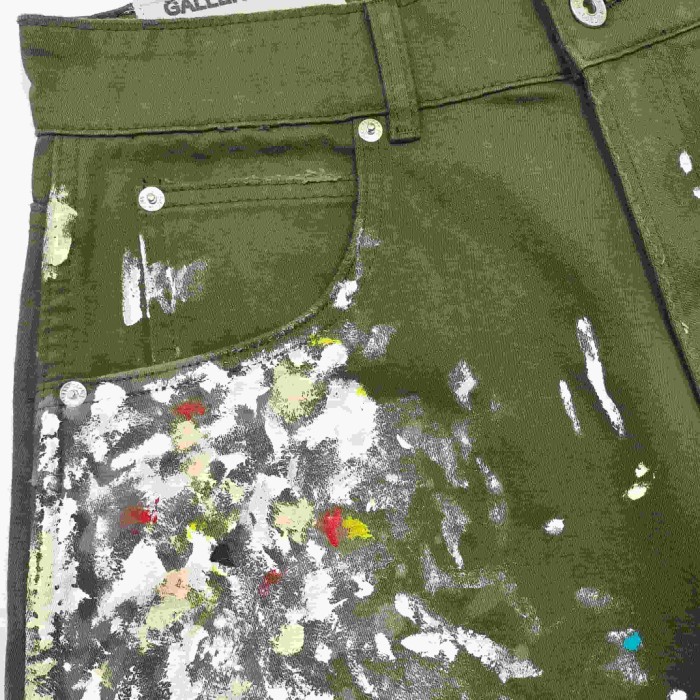 [Big & Tall for weights up to 260 lbs]1:1 quality version Full Paint Splatter Dark Green Shorts 29319572