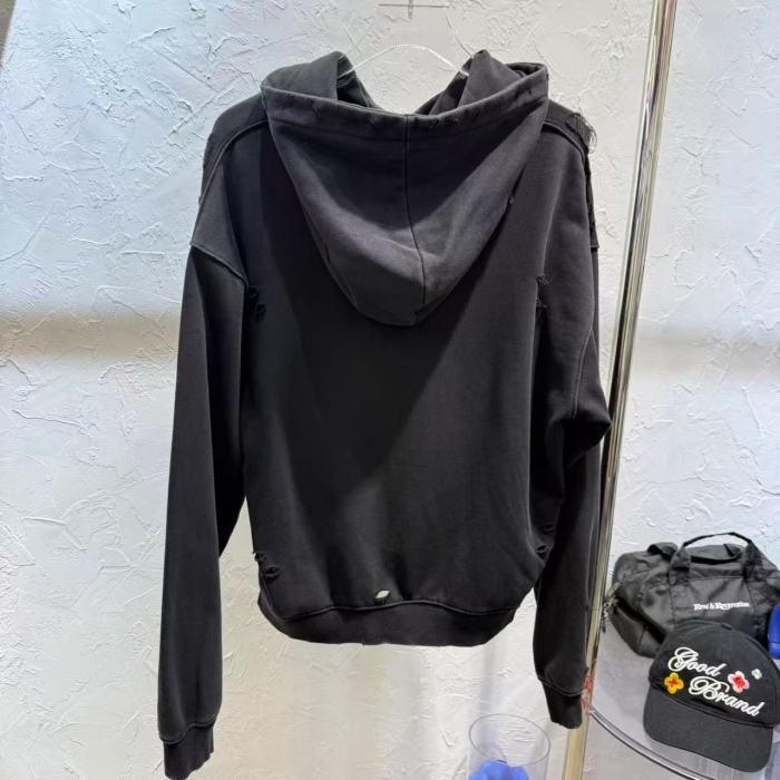 Fine Glitter Crushed Diamond Distressed Hoodie 3 colors 29319479