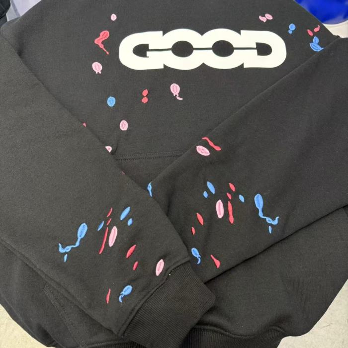 Colorful Candy Embroidery Splash Ink Hoodie 2 colors 29319476